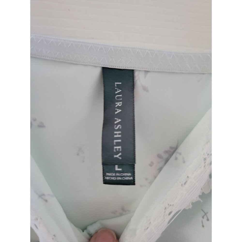 Laura Ashley Blue Cami Babydoll size Large Y2k cottagecore Soft girl - Picture 2 of 5